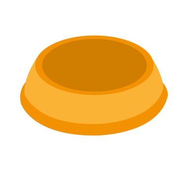 çanak evde beslenen hayvan izole simgesi