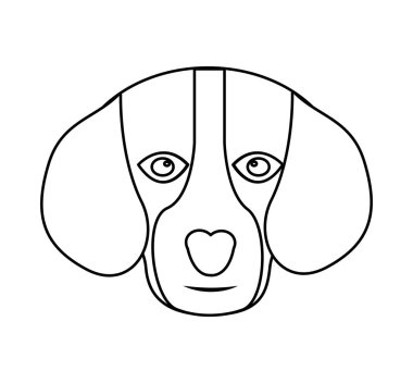 sevimli köpek maskot simgesi