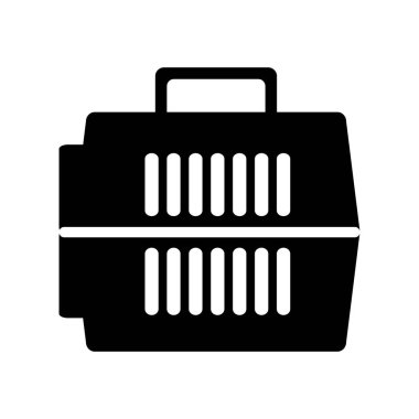 Evde beslenen hayvan taşıyıcı kutusu izole simgesi