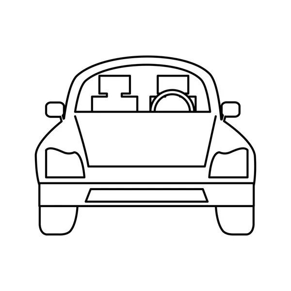 Coche auto vehículo aislado icono — Vector de stock