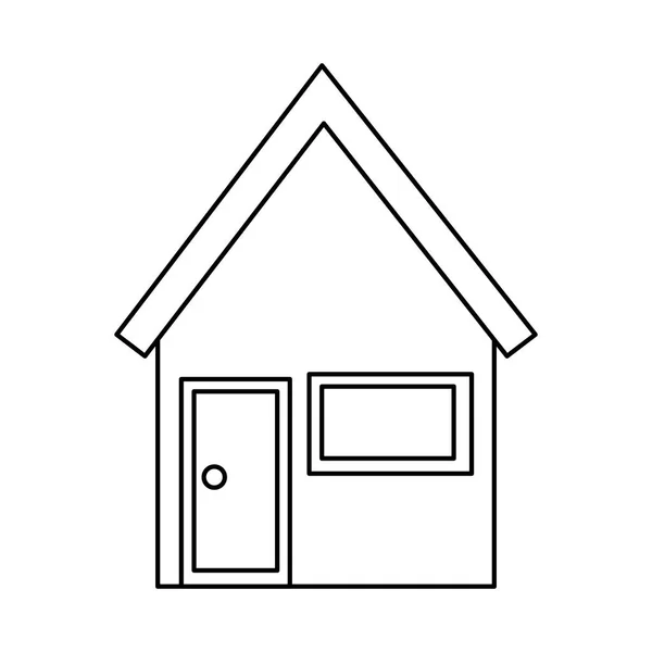 Casa esterna icona isolata — Vettoriale Stock