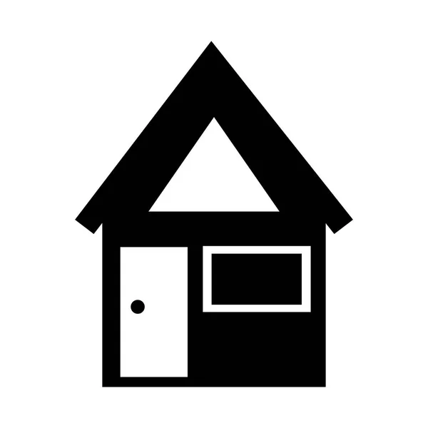 Casa exterior icono aislado — Vector de stock