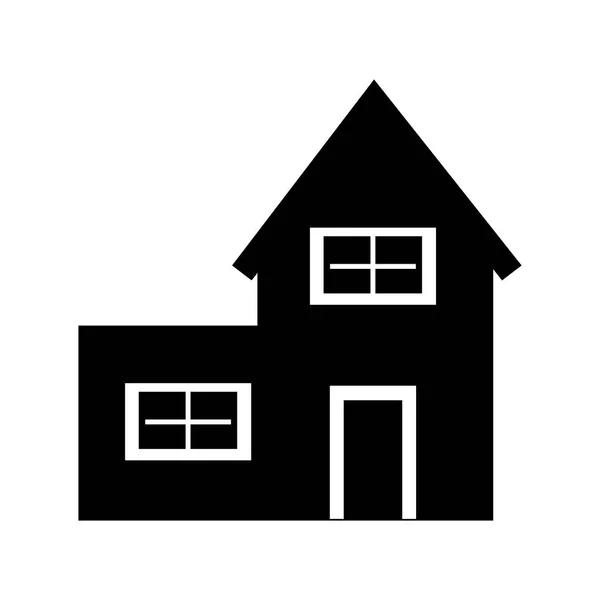 Casa exterior icono aislado — Vector de stock