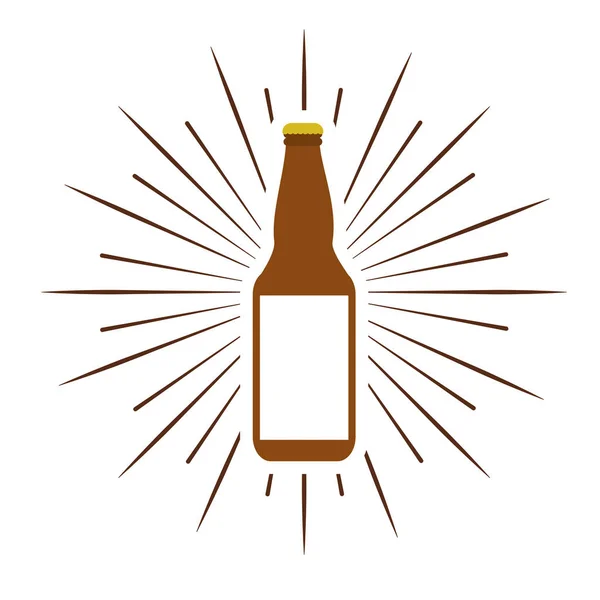 Öl flaska isolerade ikonen — Stock vektor