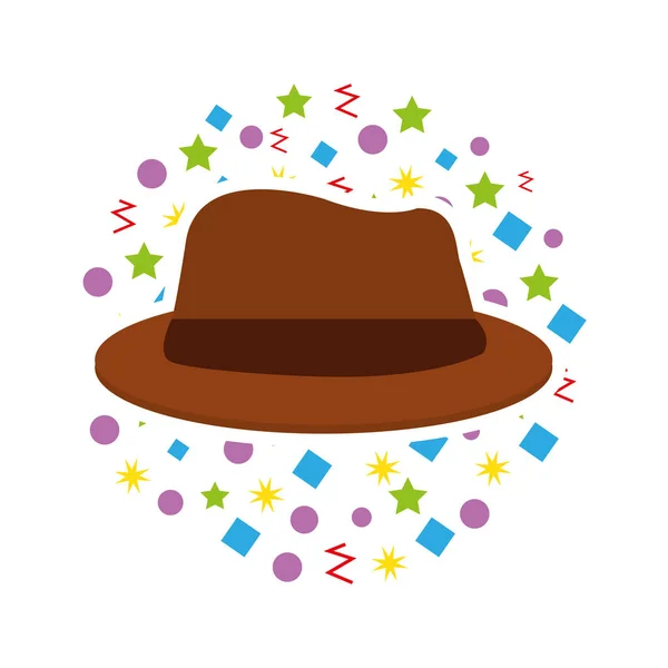 Caballero sombrero aislado icono — Vector de stock