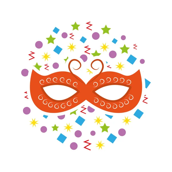 Party mask isolated icon — Stock Vector