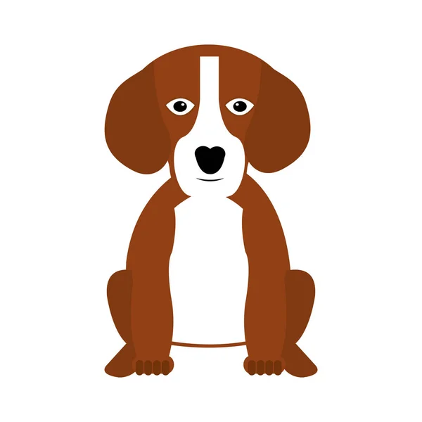 Roztomilý pes maskot ikona — Stockový vektor
