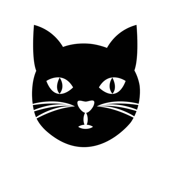 可爱猫咪吉祥物孤立的图标 — 图库矢量图片