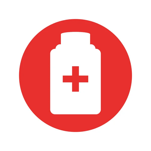 Bottle drug isolated icon — Stock Vector
