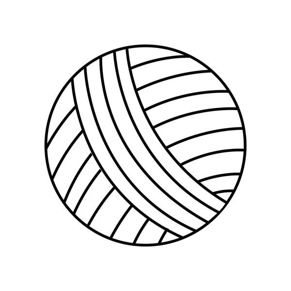 Шар шерсти изолированный значок — стоковый вектор