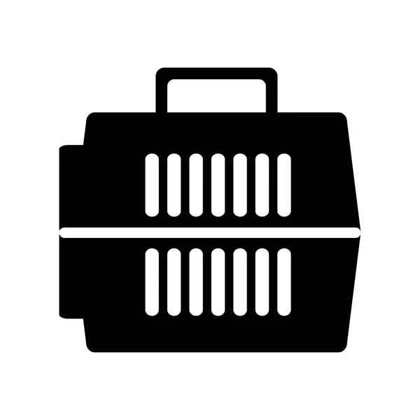 Caja de transporte de mascotas icono aislado — Vector de stock