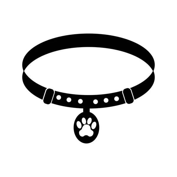 Pet collar isolated icon — Stock Vector