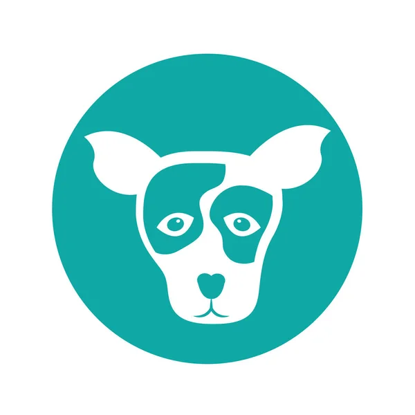 Lindo perro mascota icono — Vector de stock