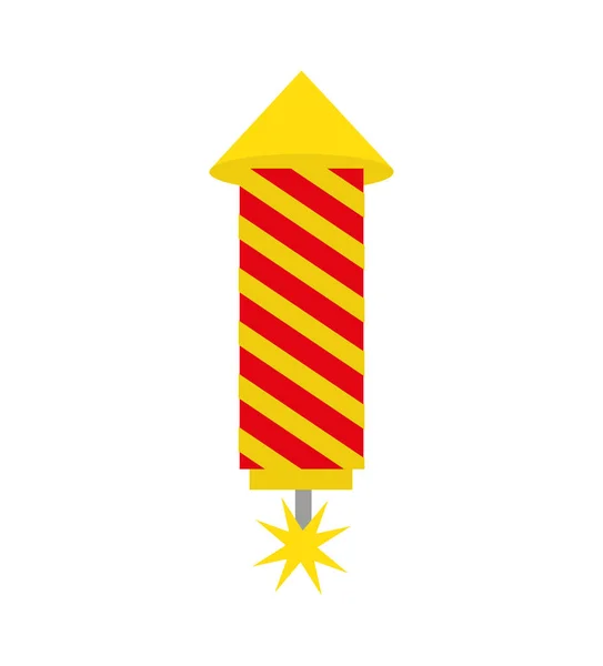 Ізольована іконка ракетного феєрверку — стоковий вектор