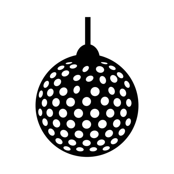 Icône isolée de boule de lumières disco — Image vectorielle