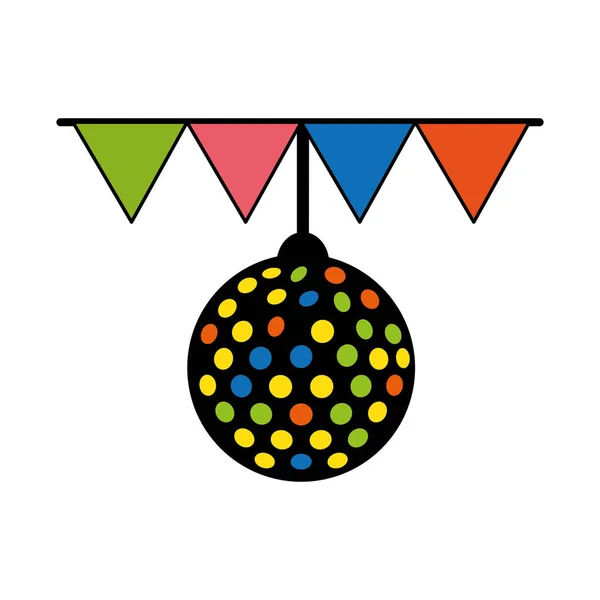 Disco luces bola aislado icono — Archivo Imágenes Vectoriales