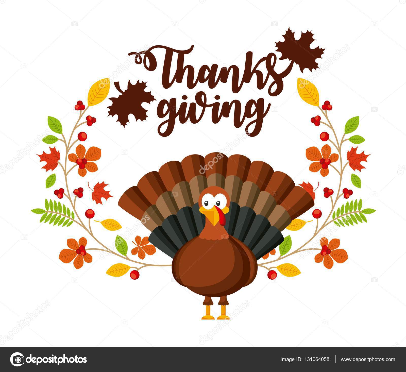 Joyeux Thanksgiving Carte Image Vectorielle Par Yupiramos C Illustration