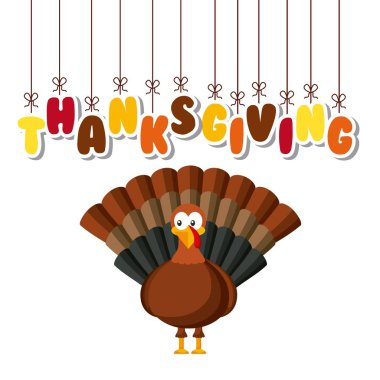 Mutlu Şükran günü kartı