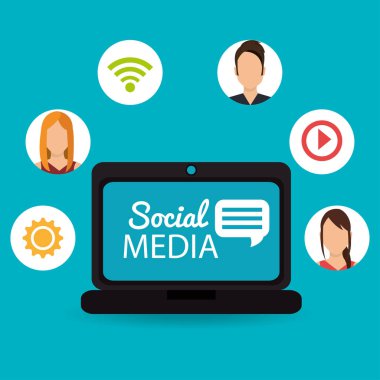 dizüstü bilgisayar sosyal medya sanal diyalog