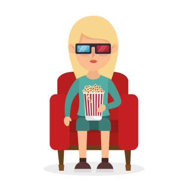 kanepede oturan kız pop Mısır ve 3d film