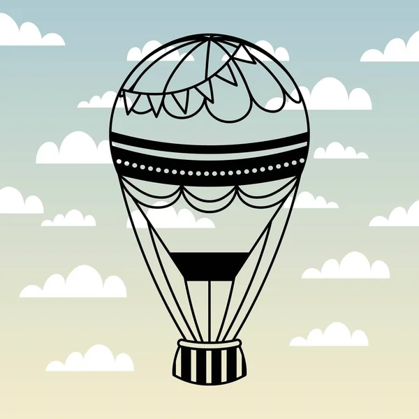 Kleurrijke luchtballon — Stockvector