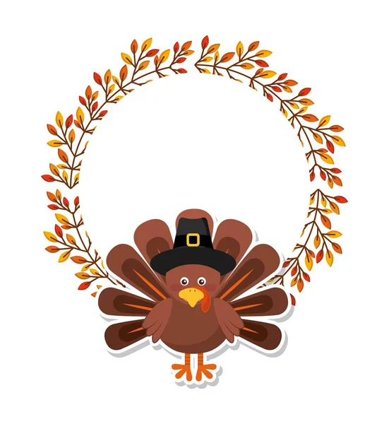 Joyeux Thanksgiving Carte — Image vectorielle