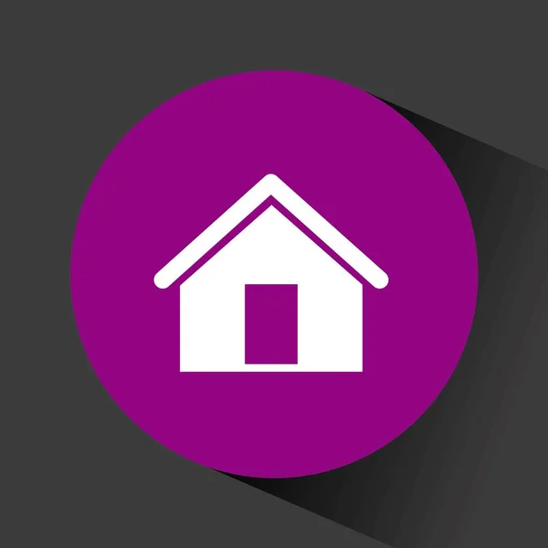 house icon inside purple circle — Stock Vector © yupiramos #131065034