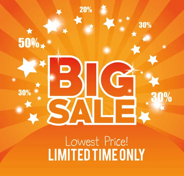 Big sale limted time only gold glossy — Stock Vector
