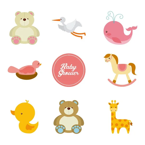 Projekt baby shower — Wektor stockowy