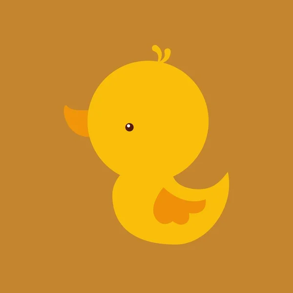 Lindo icono de pato — Vector de stock