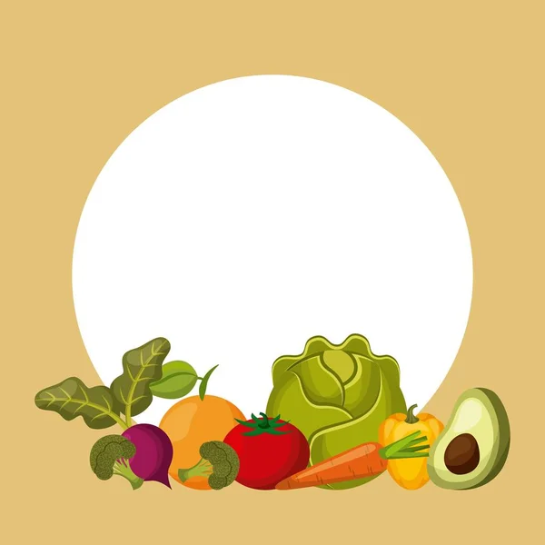 Vegetable food icon — Stock Vector