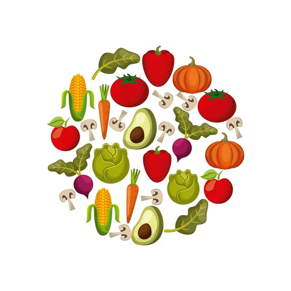 Vegetable food icon — Stock Vector