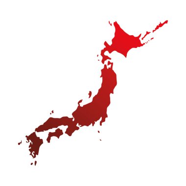 Japonya ülke harita simgesi tasarım