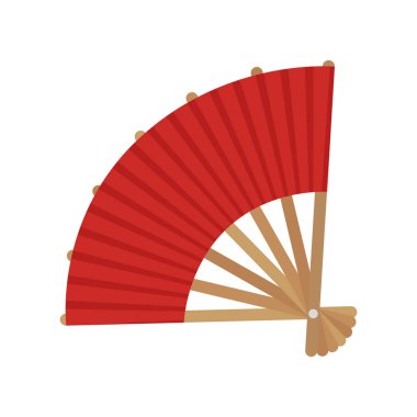 Japon fan izole simgesi