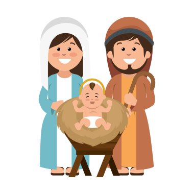 holy family manger characters