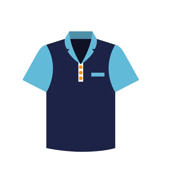 Tennis blå tshirt grafisk symbol — Stock vektor