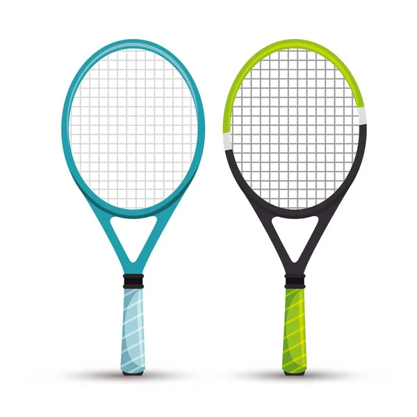 Zwei Schläger Tennis Sport Grafik — Stockvektor