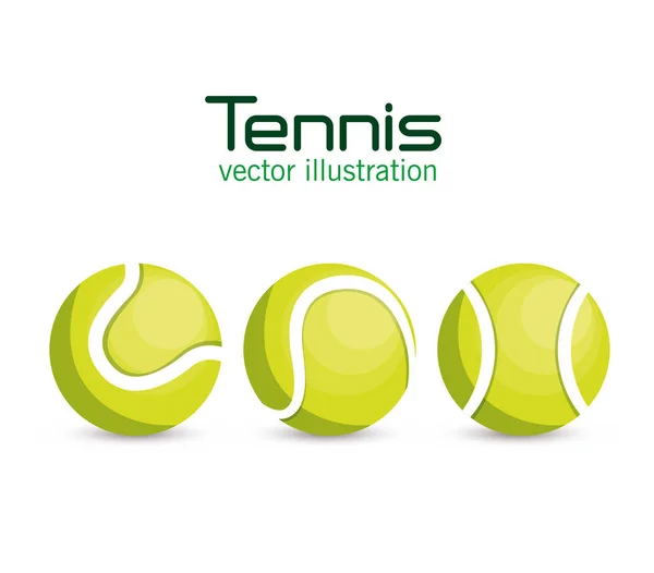 Ställa in bollen tennis sport grafik — Stock vektor