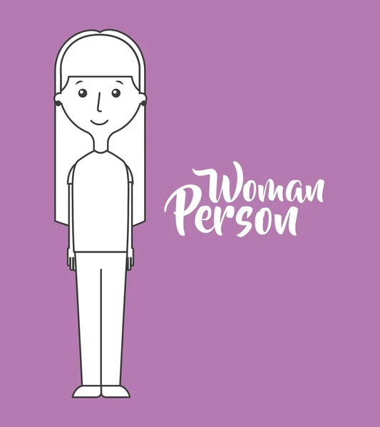 Cartoon woman person — Stock Vector