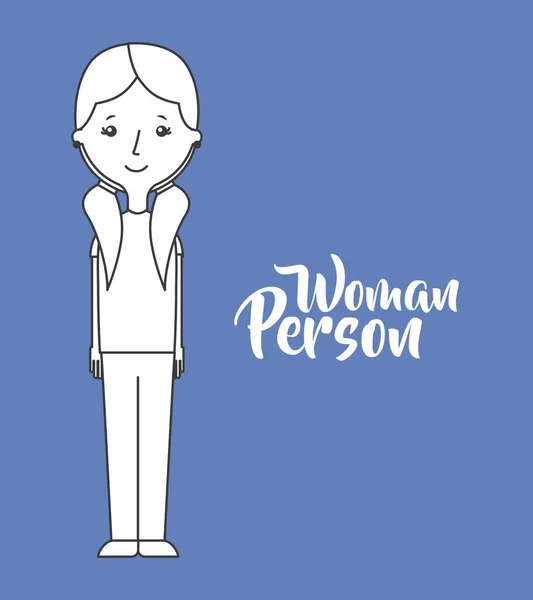 Cartoon woman person — Stock Vector