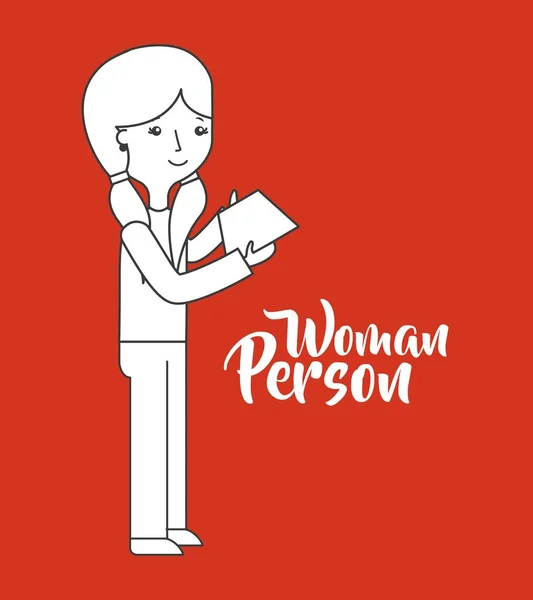 Cartoon woman person — Stock Vector