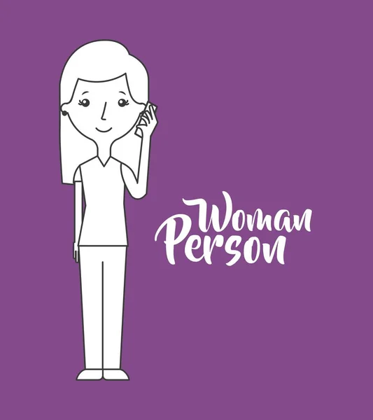 Πρόσωπο γυναίκας κινουμένων σχεδίων — Διανυσματικό Αρχείο