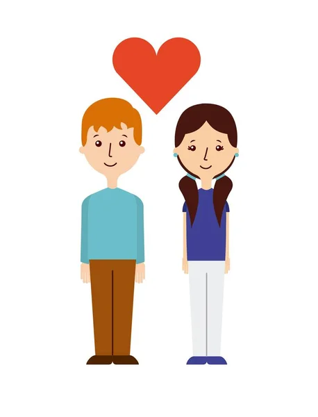 Couple en amour design — Image vectorielle