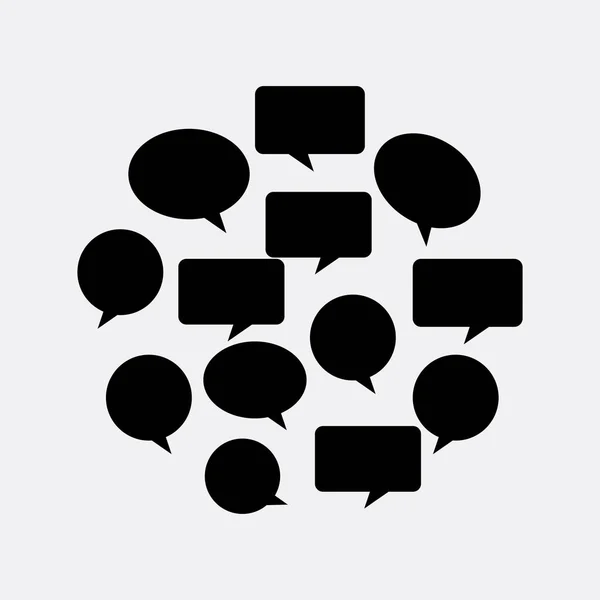 Design de bolhas de comunicação — Vetor de Stock