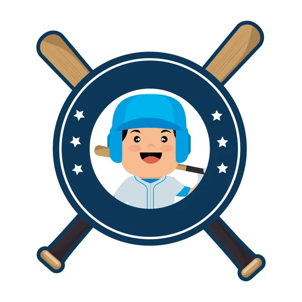 Baseball korsade fladdermöss ikoner — Stock vektor