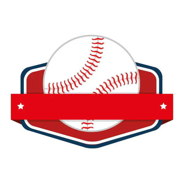 Icona palla da baseball grafica — Vettoriale Stock