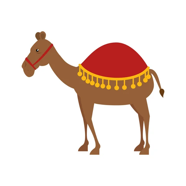Lindo camell pesebre carácter — Vector de stock
