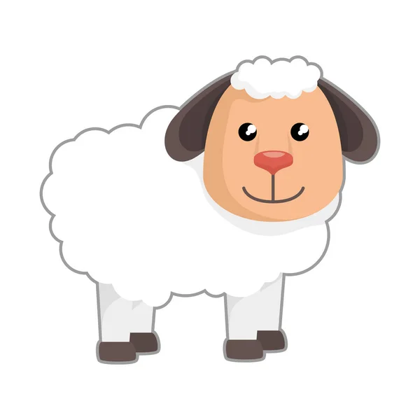 Cute owiec manger znaków — Wektor stockowy