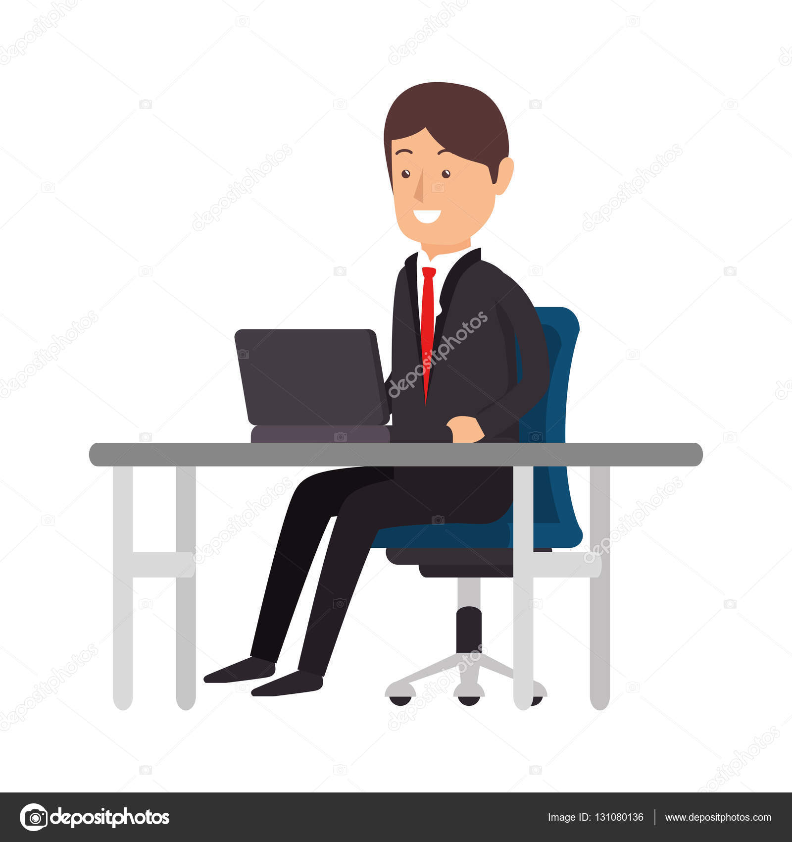Avatar Person Working Icon Stock Vector C Yupiramos 131080136