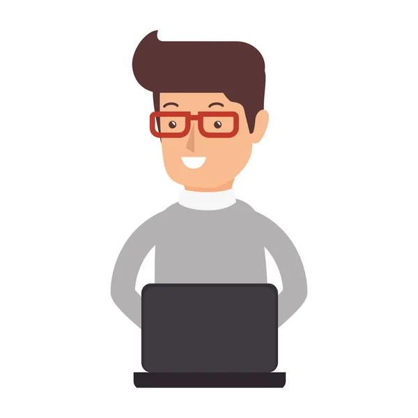 Persona avatar icona di lavoro — Vettoriale Stock